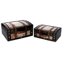 Scatola rettangolare nera in legno 1-2 cm36x29h18