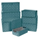 Scatola rettangolare verde acqua in poliestere 1-7 cm40x30h21,5
