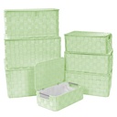 Scatola rettangolare verde chiaro in poliestere 1-7 cm40x30h21,5