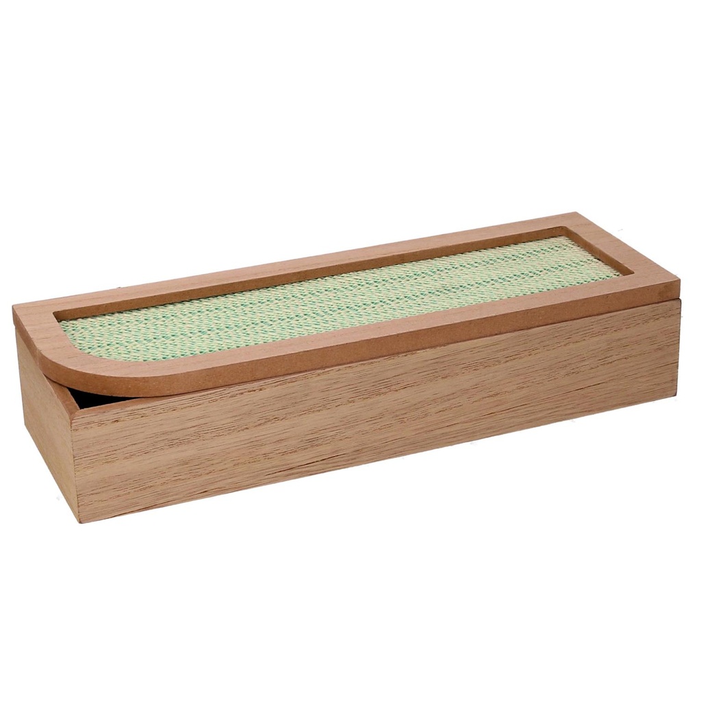 Scatola portathe legno marrone rettangolare 29x10x6 cm