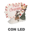 Scritta in resina bianco rosso con led - 45x12x36 cm