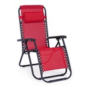 Sedia a sdraio Martin rosso da esterno - Dimensioni: 65x176x80 cm