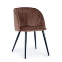 Sedia in acciaio e velluto ruggine Queen 53 x 57 x 81,5 cm