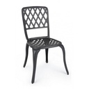 Sedia in alluminio antracite per esterno 44x46x89h