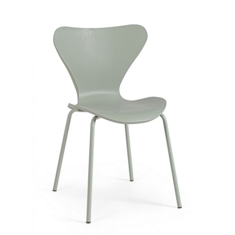 Sedia da pranzo in polipropilene verde 50x49,5x h82 cm