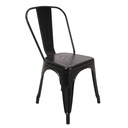 Sedia in ferro nero Bristol, 51x43x84 cm