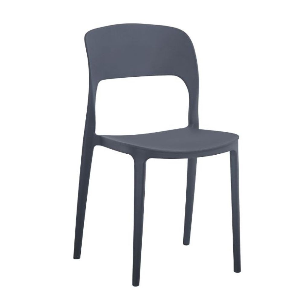 Sedia in polipropilene colore antracite 80 cm, 40 cm, 45 cm