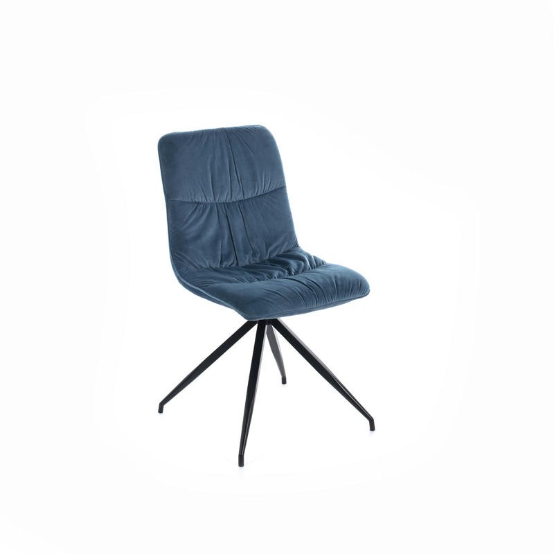 Set di 4 sedie in tessuto microfibra effetto velluto verde petrolio, dimensioni 38x43x86.5 cm