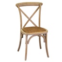 Sedia legno impilabile, stile retro', naturale, 51x55x46,5/89h cm