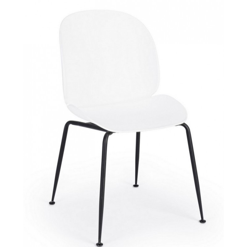 Sedia Moderna Bianco Gesso - Dimensioni: 54x46x86 cm