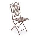 Sedia pieghevole in acciaio marrone 38x51x h92 cm