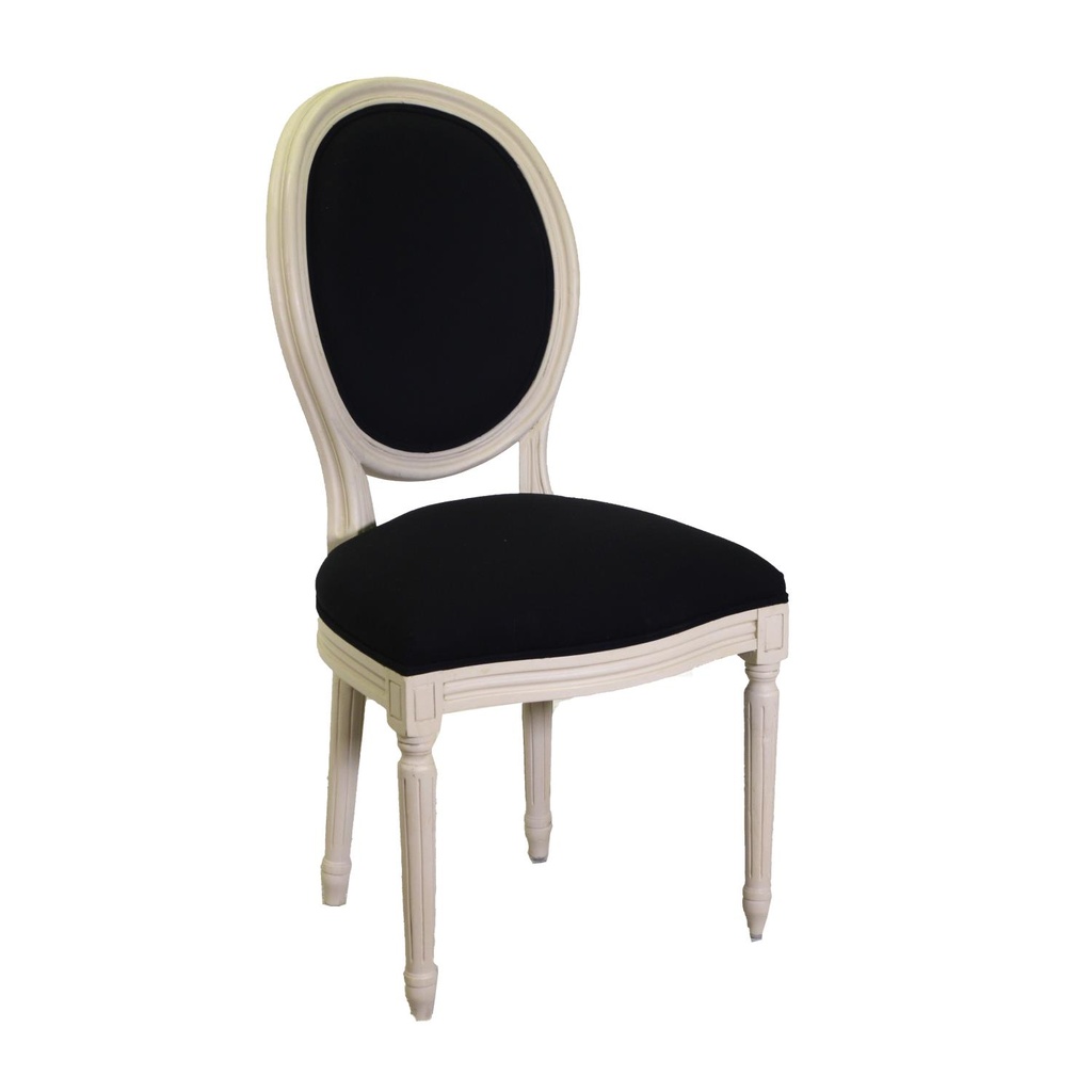 Sedia in tessuto nero tondo - cm50x40h98