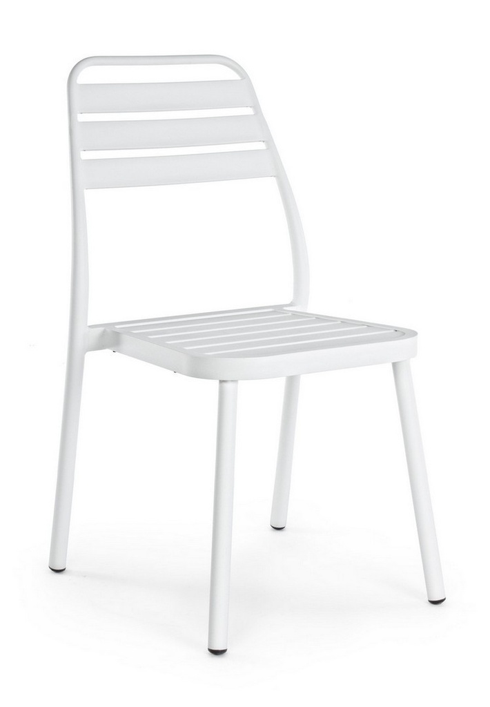 Sedie alluminio bianco Lennie - 50x59x88.5 cm