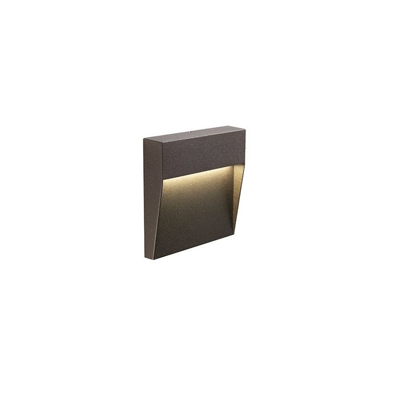 Segnapasso LED 3W 3000K Geo Square Caffè