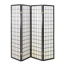 Separe paravento in carta di riso nero 180 x 180 cm