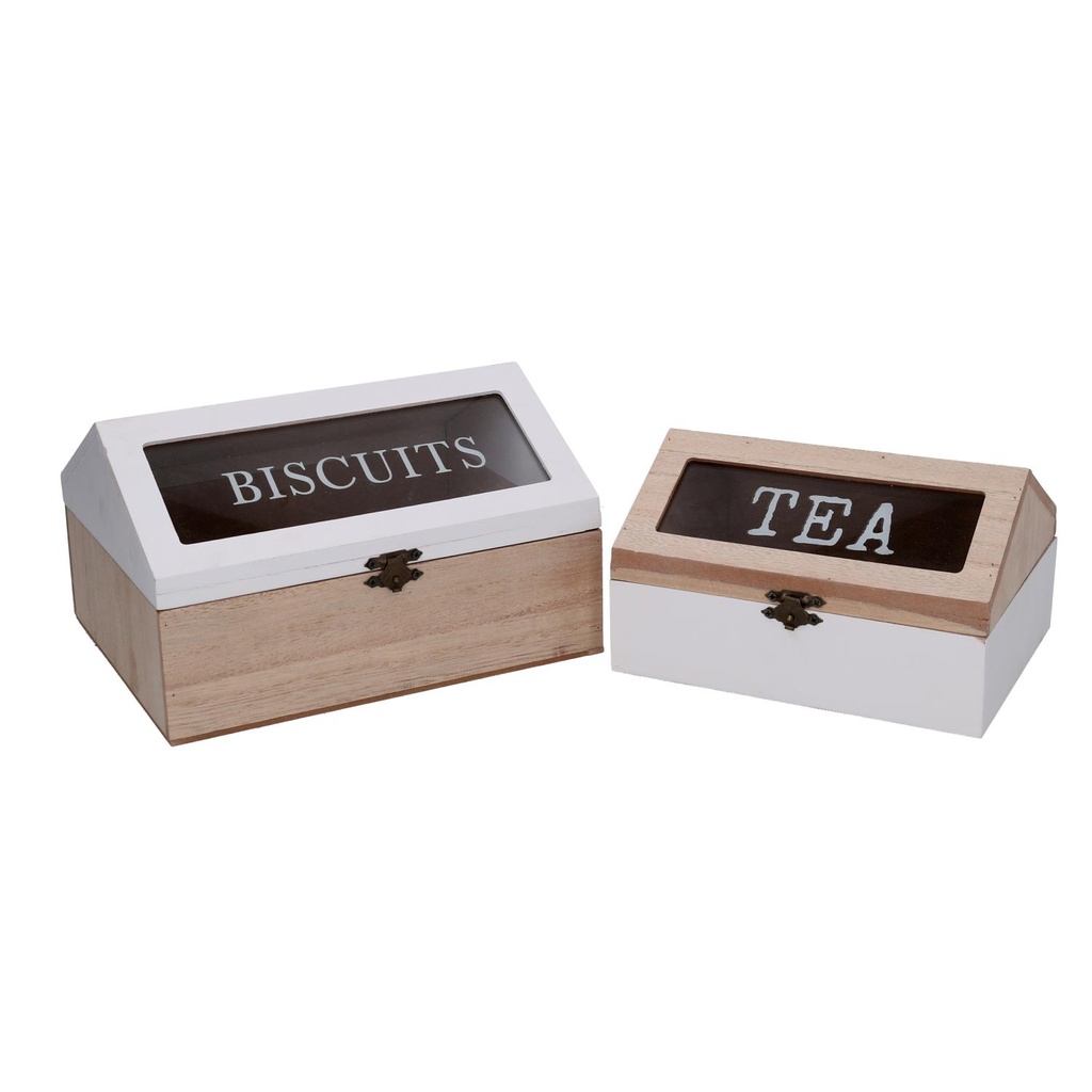 Set 2 scatola cucina cm 22x17,5H13