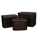 Set di 3 scatole per vino noce sv-0121 cm36x26h26