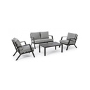 Set da giardino salotto antracite YK13 4 pezzi