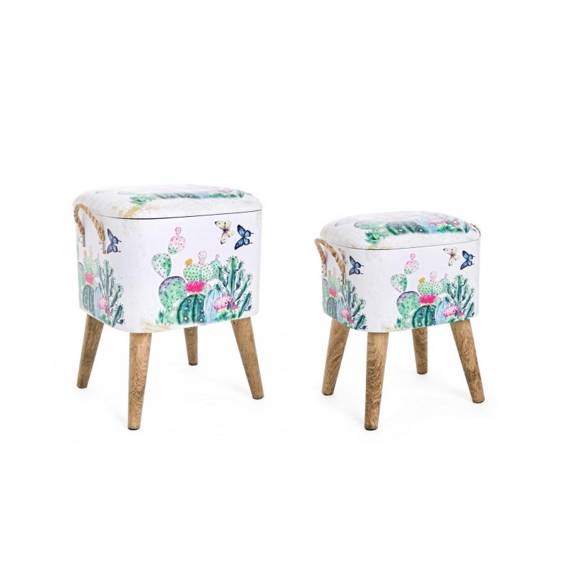 Set due sgabelli con contenitore Forestis bizzotto