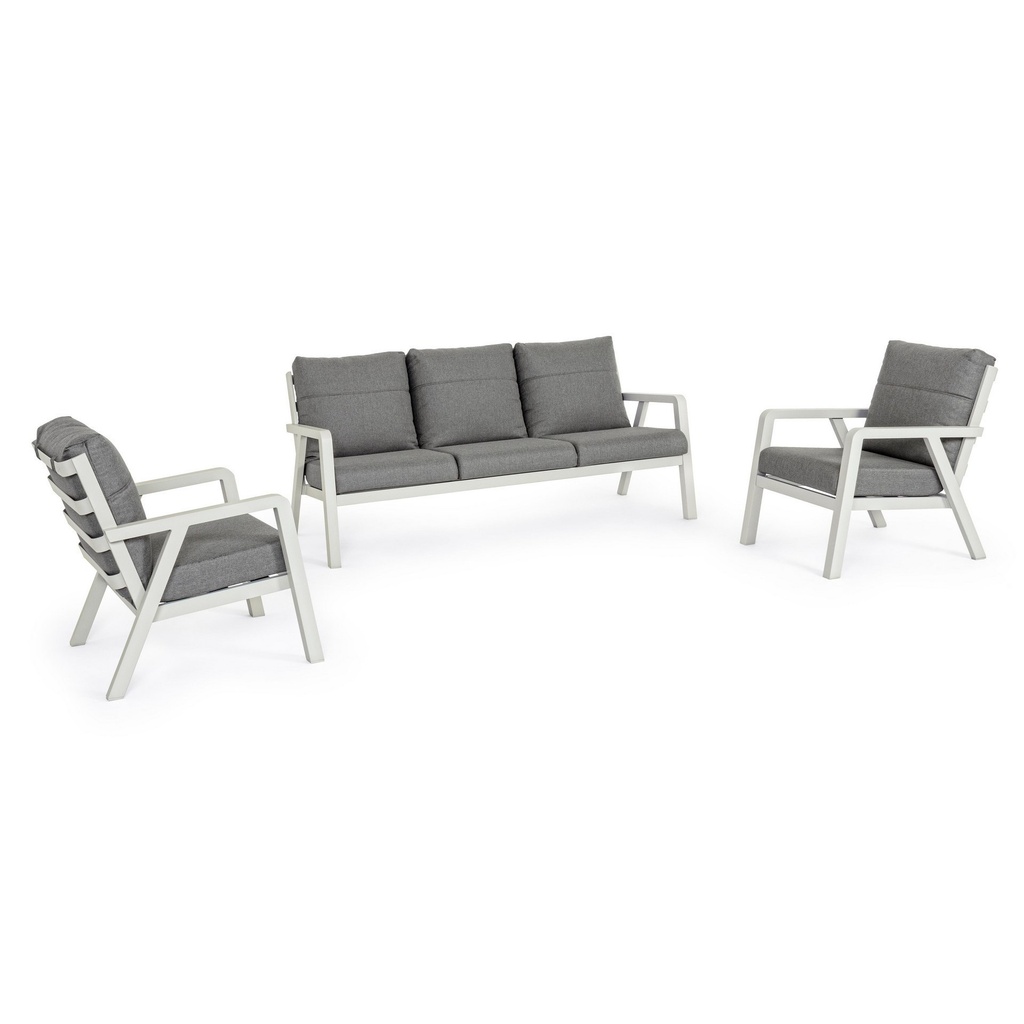 Set salotto 3 pz con cuscini Truman Lunar