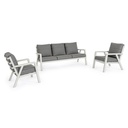 Set salotto 3 pz con cuscini Truman Lunar