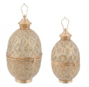 Set di 2 Lanterne Namid Ov Champagne - Metallo - Dimensioni: 26x51 cm, 21,5x41 cm