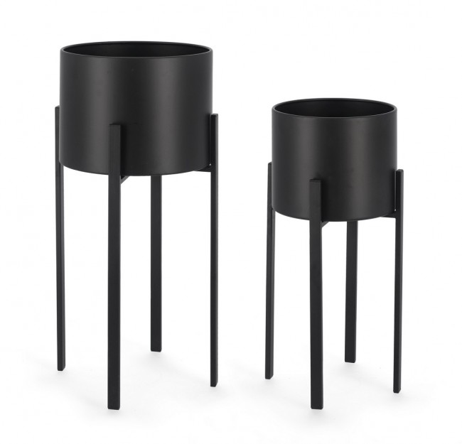 Set2 Fiori Ester To Nero - Acciaio Verniciato a Polvere Epossidica