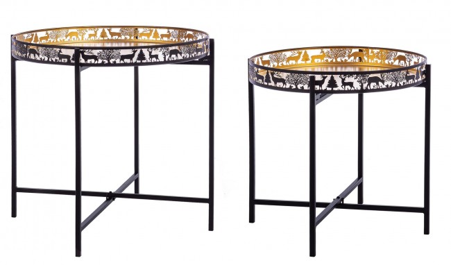 Set2 Tavolino Alizee Nero-Oro