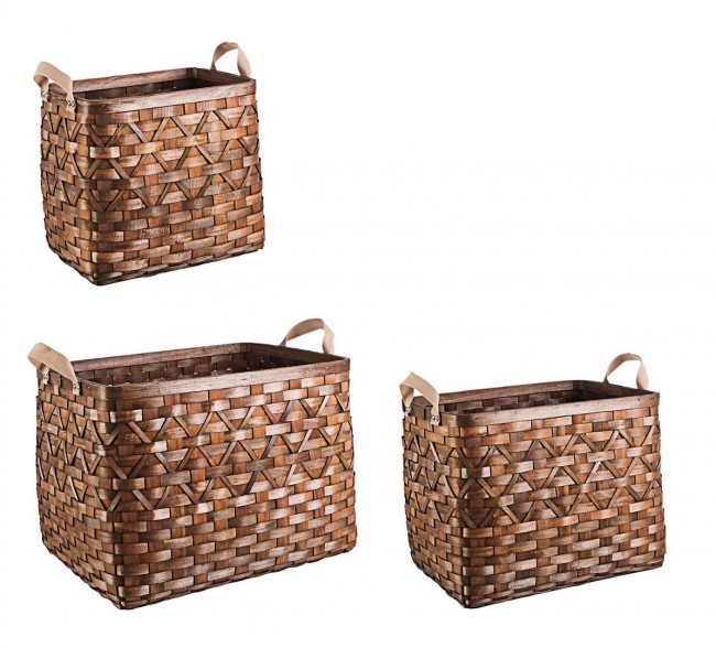 Set3 Cesta 2M Lisette Rettangolare Marrone