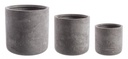 Set3 Vaso Cemento Cilindrico Grigio