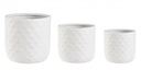 Set3 Vaso Pyramid To Bianco in Fibra di Vetro