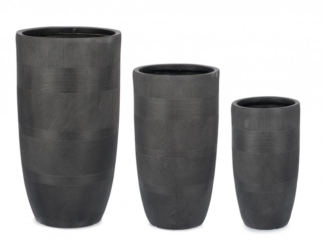 Set3 Vaso Rigo Antracite Alto