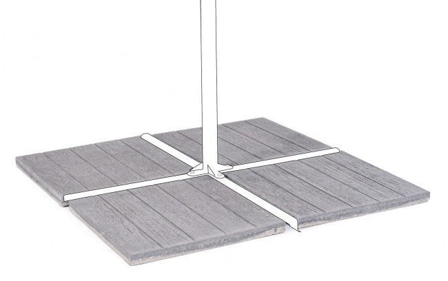 Set di 4 Marmette 50x50 20Kg Cemento Wenge