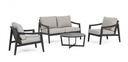 Set4 Salotto C-C Sirenus Antracite Yk13 - Stile e Comfort per il Tuo Spazio Esterno - Dimensioni: 132x88,5x85 cm (Divano), 69x88,5x85 cm (Poltrone x2), 84x38 cm (Tavolino)