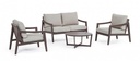 Set4 Salotto C-C Sirenus Coffee Yk14 - Eleganza e Comfort per il Tuo Spazio Esterno - Dimensioni: 132x88,5x85 cm (Divano), 69x88,5x85 cm (Poltrone), 84x38 cm (Tavolino)