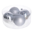 Confezione da 4 Sfere di Vetro Argento Ø10 cm