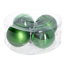 Confezione da 4pz di sfere di vetro verde cmø10