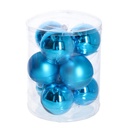 Confezione da 9 sfere di vetro blu cmø8