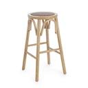 Sgabello bar in legno naturale stile rustico Ø40a - 73h