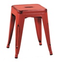 Sgabello metallo rosso cm39x39h45 - Offerta Vacchetti