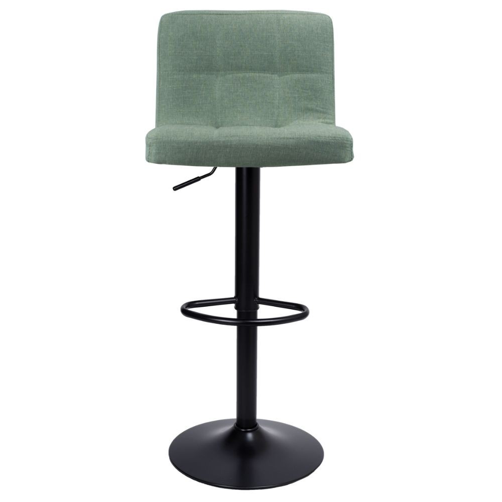Sgabello regolabile colore menta con gambe nere opache  49x40x87 cm