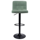 Sgabello regolabile colore menta con gambe nere opache  49x40x87 cm