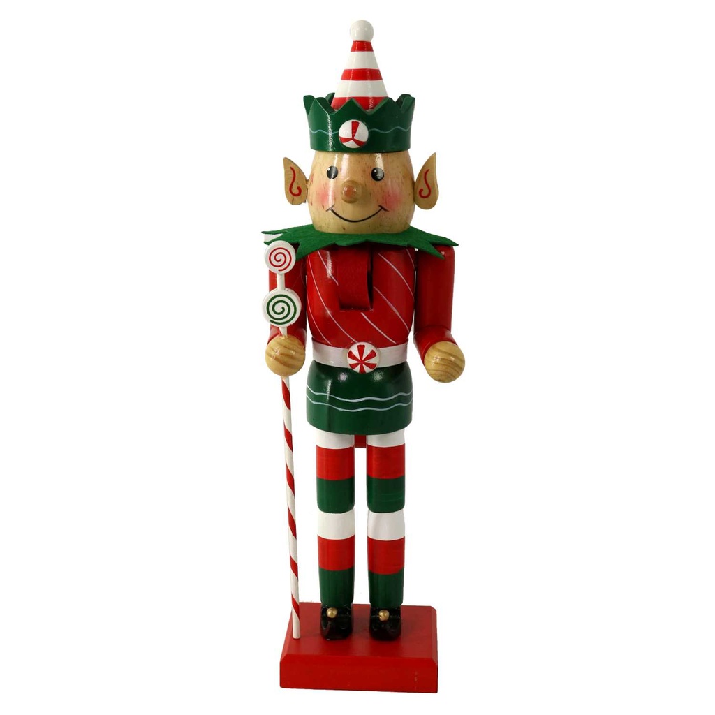 Soldatino Elfo Legno 9x8x38 cm