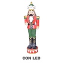 Soldatino in resina con luce LED rossa, dimensioni cm 28x20x89