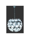 Sospensione con Fiori Bianchi Ø50 cm - Luce Cromo - Trio Lighting