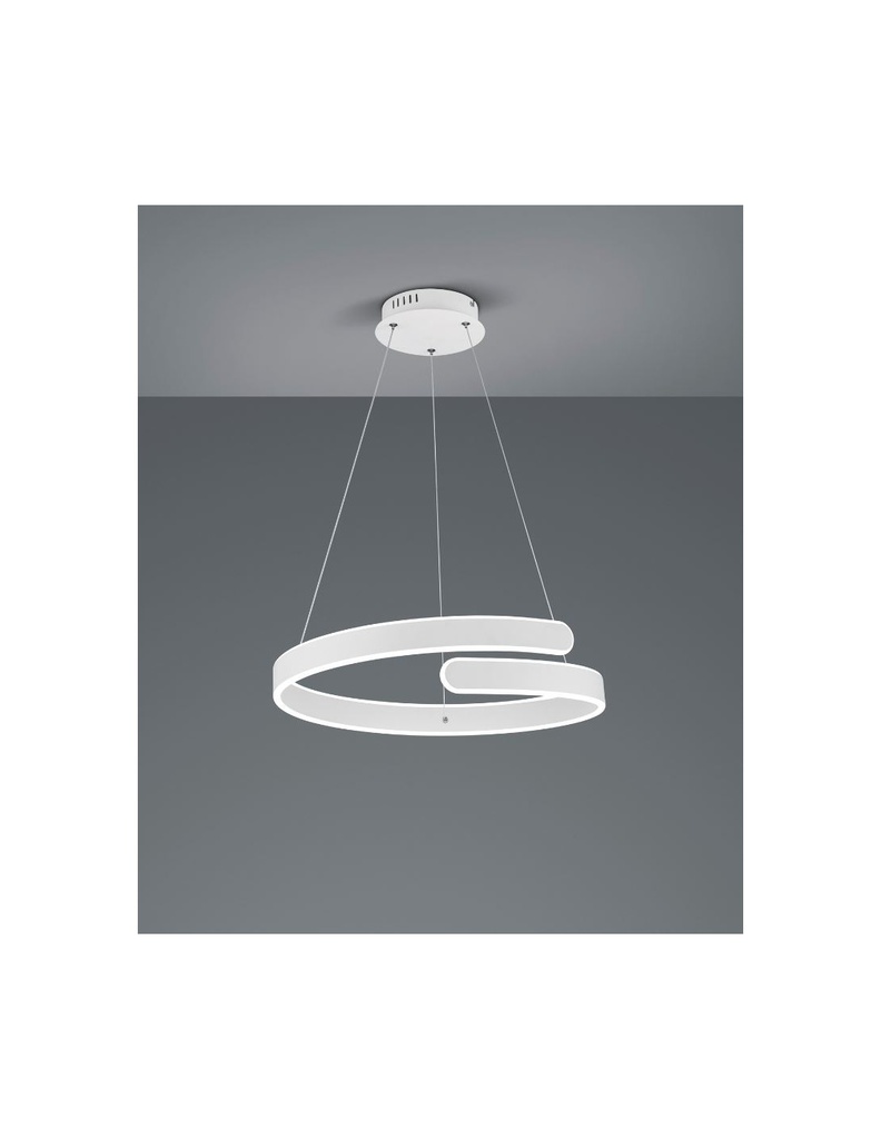 Lampada a Sospensione Design Spirale LED Dimmer 4000k Bianco