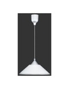Sospensione Diego Vetro Rigato Bianco Ø30 cm 1xE27 Trio Lighting