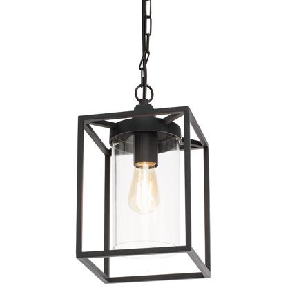 Sospensione E27 in Alluminio Pressofuso, Diffusori Trasparenti, Altezza Max 180mm, Potenza Max 25W
