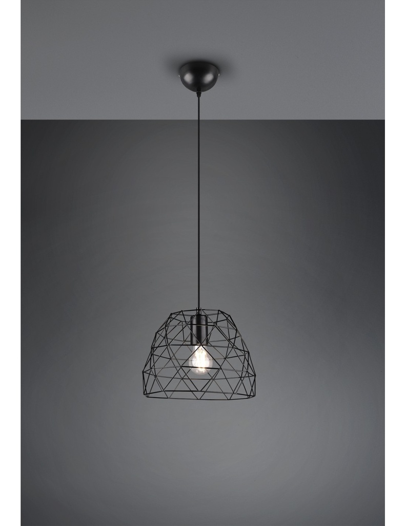 Sospensione Gabbia Nero Opaco Ø27 cm Regolabile - Trio Lighting