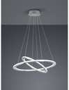 Sospensione LED Dimmerabile 2 Anelli Nichel Ø60 cm